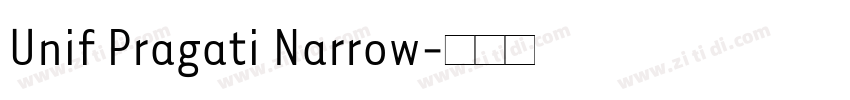 Unif Pragati Narrow字体转换